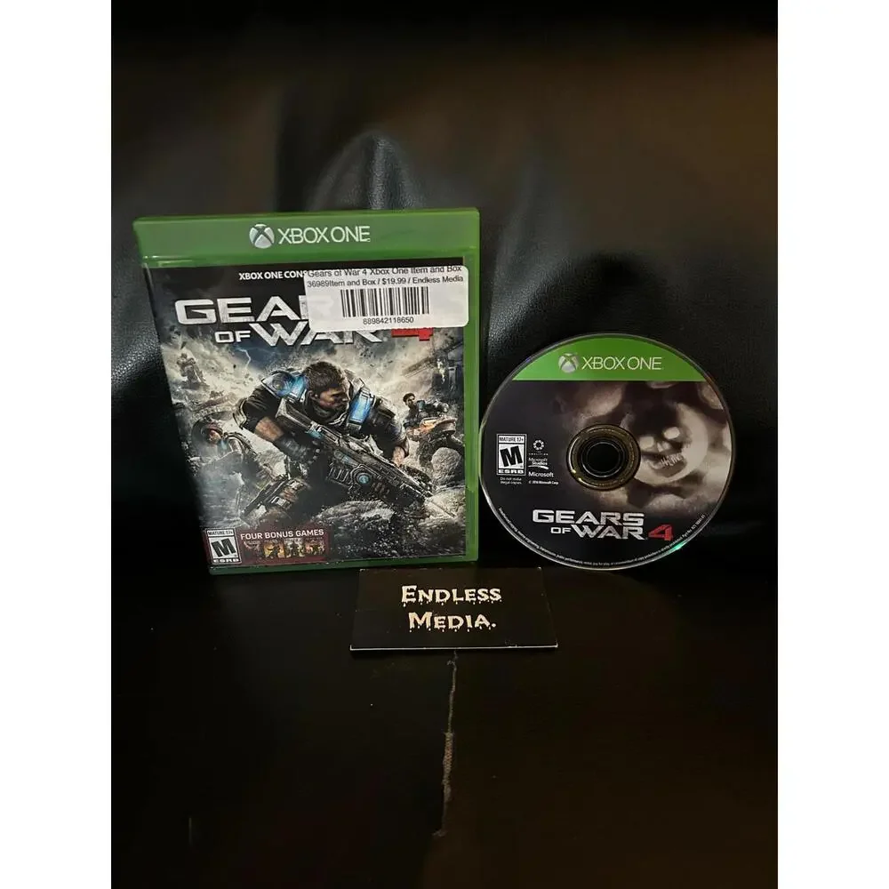 Gears of War 4 Microsoft Xbox One Item and Box Video Game